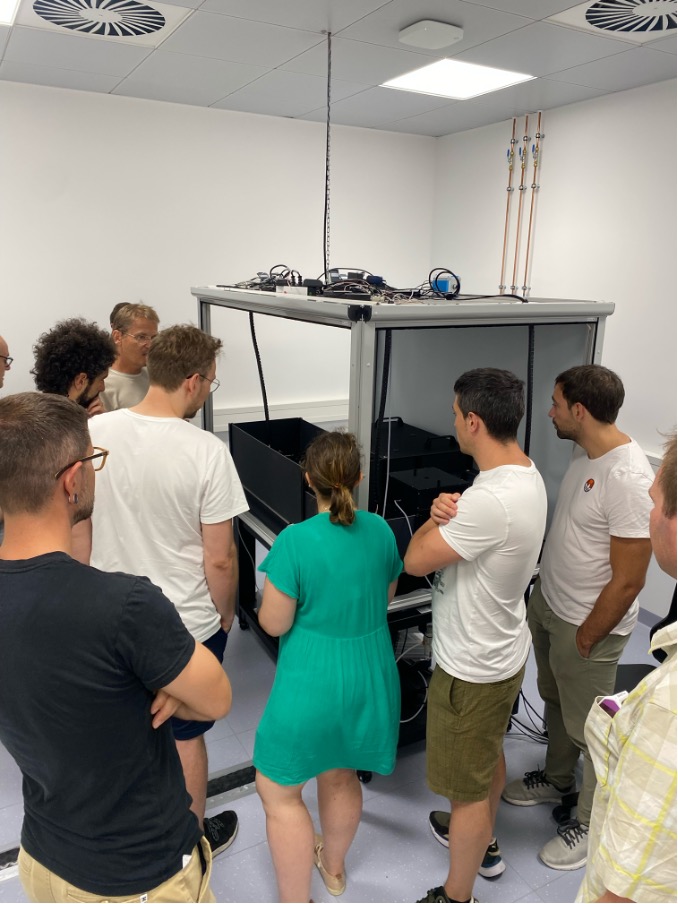 ARISE fellows having a tour of an EMBL core facility