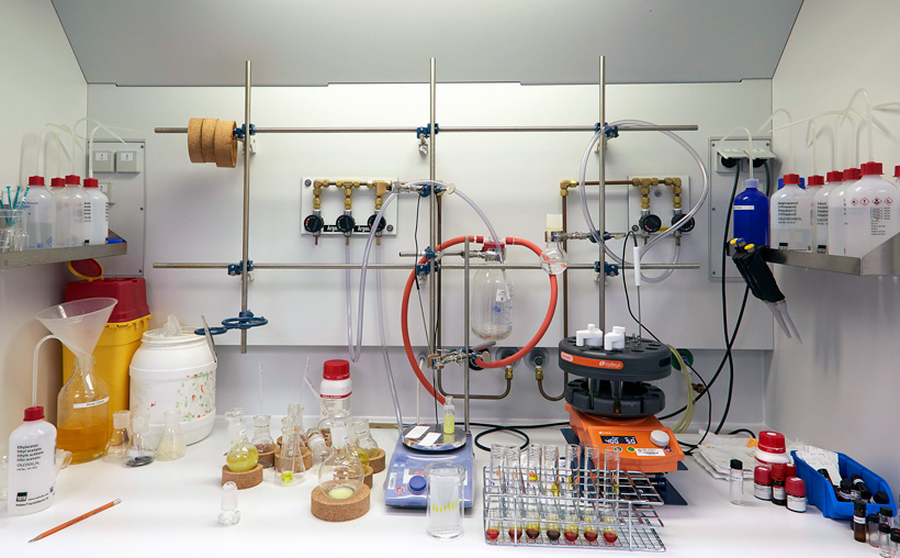 A typical fume hood for one scientist