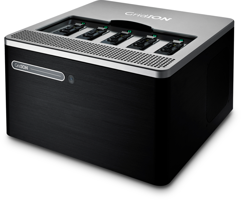 Photo of an GridION benchtop nanopore sequencing system.