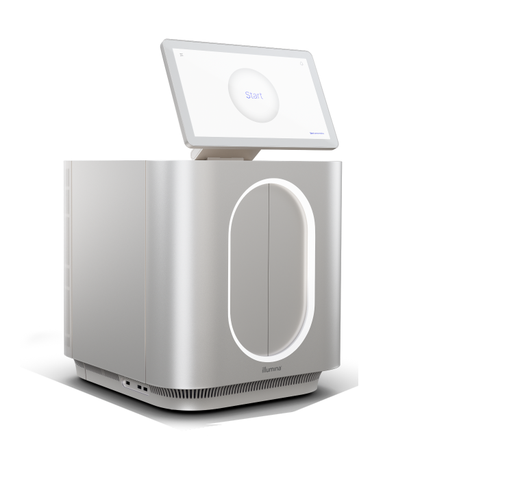 Photo of an Illumina MiSeq i100 benchtop sequencing platform.