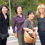 Flying visit: with Ritsuko Suyama, Tamaki Yano and Shoko Yoshida, all from Japan. PHOTO: Caroline Median