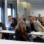 Sharing science and memories at a special session at the EMBL ATC. PHOTO: Caroline Median