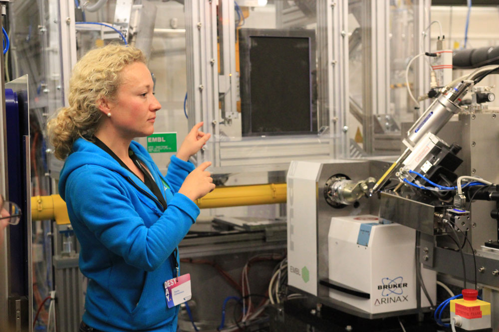 Introducing one of many (many) tour groups to the EMBL-operated beamlines. PHOTO: PEMBL/Johannes Schmidt