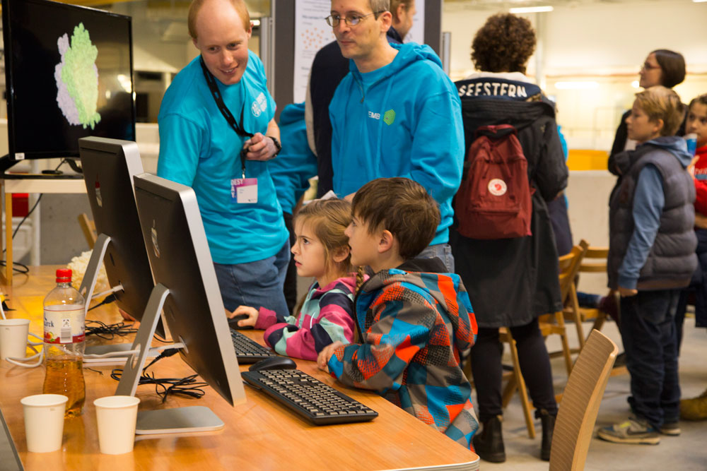 Even our young visitors were keen to learn. PHOTO: EMBL/Rosemary Wilson