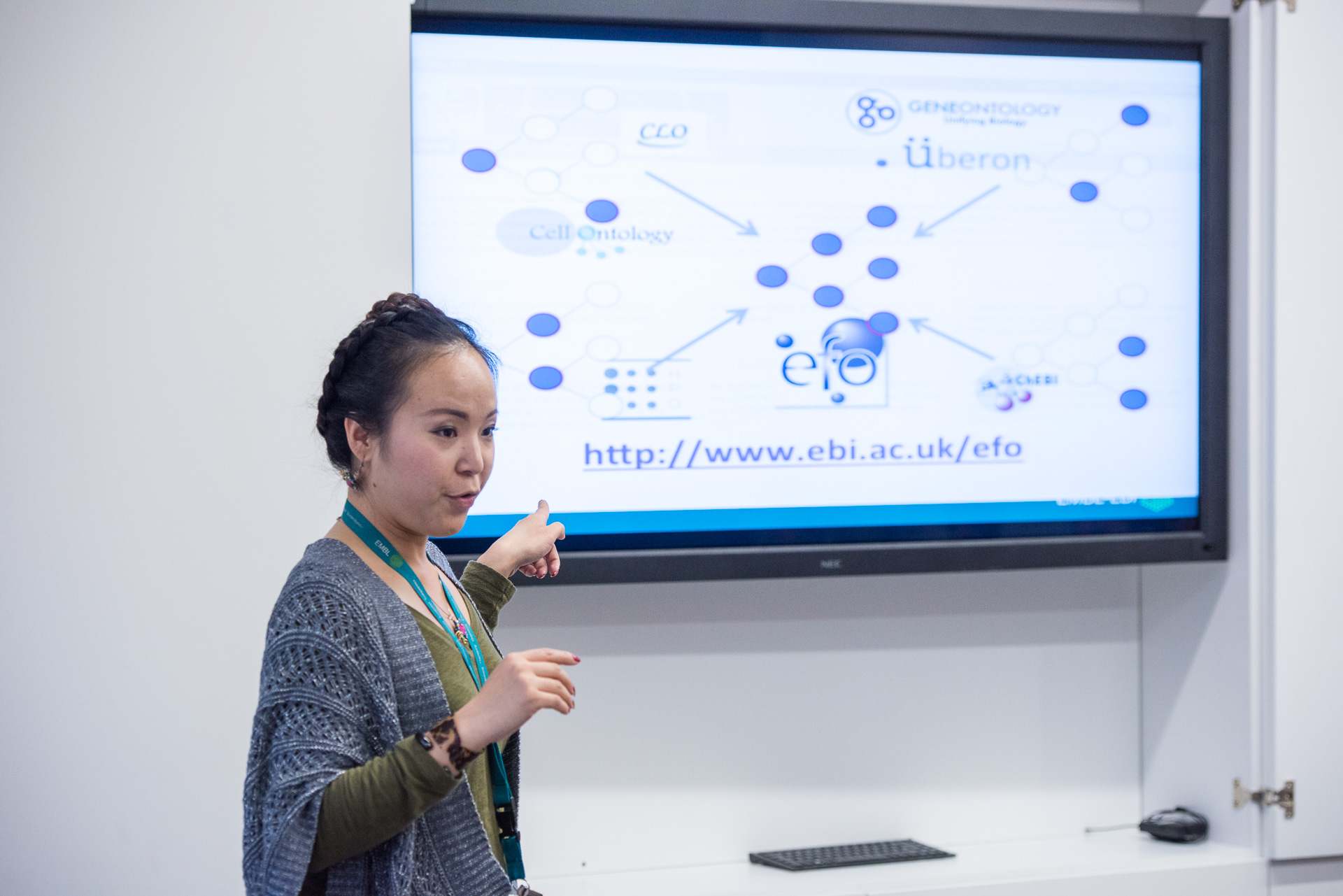 Sirarat Sarntivijai showcases the EFO at EMBL-EBI Open Day 2015