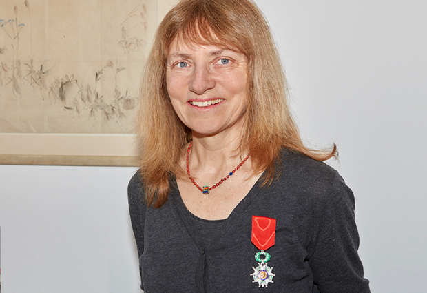 Anne Ephrussi wears the medal of the Order of Légion d’Honneur, the highest distinction in France. PHOTO: EMBL Photolab/Marietta Schupp
