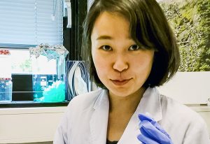 Emiko Uchikawa in her lab at EMBL in Grenoble. IMAGE: Isabelle Kling/EMBL