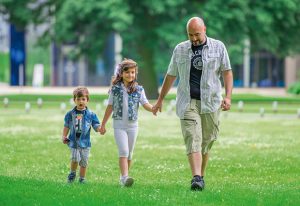 Francesco Iorio, an EMBL-EBI/Sanger Interdisciplinary Postdoc and now a senior bioinformatician at EMBL-EBI, strives to be "a great dad, as well as a great researcher". PHOTO: Robert Slowley