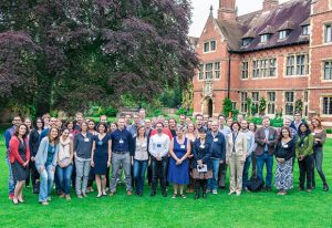 UK-based EMBL alumni gather at Trinity Hall, Cambridge in May 2016. PHOTO: Robert Slowley