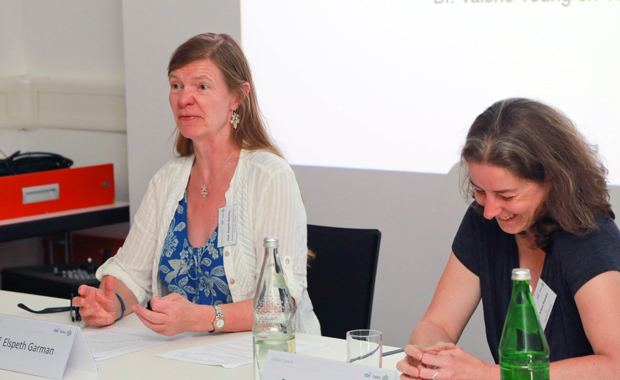 Elspeth Garman and Arwen Pearson share their experiences and tips. PHOTO: EMBL/Rosemary Wilson