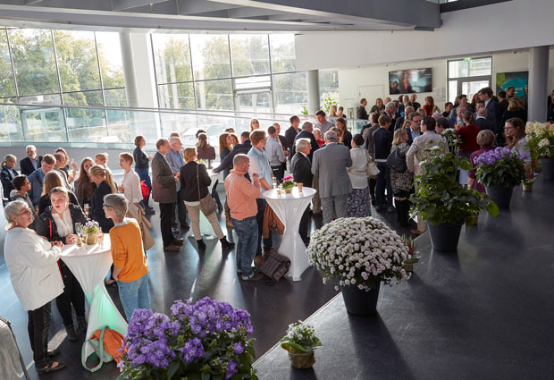 Networking time at EMBL's 2017 Annual Reception. PHOTO: EMBL/Marietta Schupp