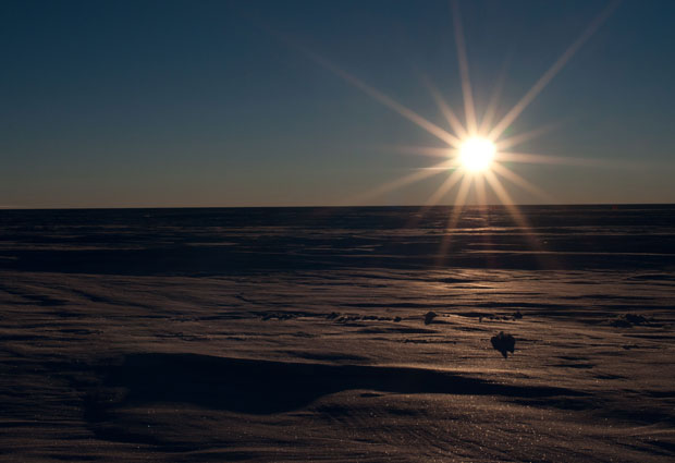 Midnight at Aurora Basin North in Antarctica. PHOTO: Simon Sheldon