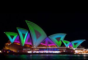 Silke Schumacher was guest speaker at the EMBL in Australia alumni event, which coincided with the Vivid Sydney light festival. PHOTO: Courtesy of Vivid Sydney