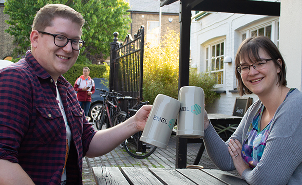 Rich Gemmell and Laura Clarke at Pint of Science.