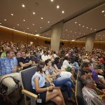 Friends and colleagues, old and new, gathered in the Klaus Tschira Auditorium to celebrate and say farewell to outgoing Director General Iain Mattaj. PHOTO: Photolab /EMBL