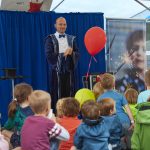 A magician cast a smile on the face of children and parents alike. PHOTO: Photolab /EMBL