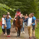 Thanks to the help of many volunteers, children took pony-rides through the surrounding forest. PHOTO: Photolab /EMBL