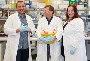 Members of GeneCore Jonathan Landry, Vladimir Benes and Anja Telzerow.