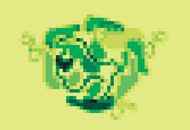 A visualisation of a membraneless organelle in the green-yellow style of the data presented in the Nature Communications paper