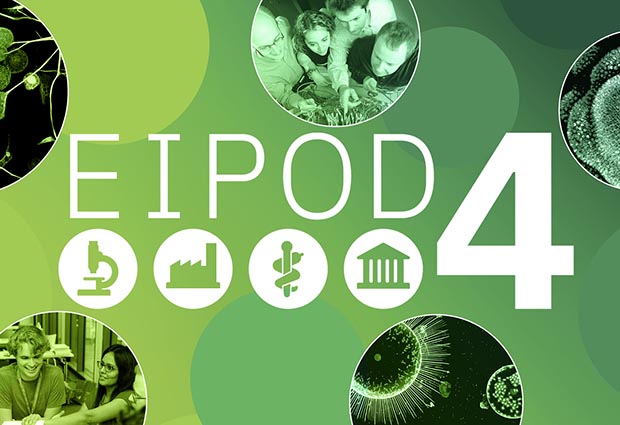EIPOD4 logo banner showing the 4 available tracks, research, industrial, clinical and academic.