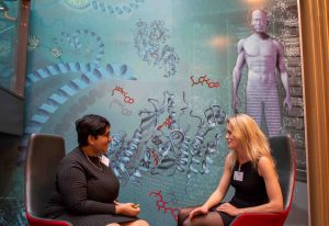 Emma Colliver and Sampurna Mukherjee discuss science, PhD life and more at the EMBL–Crick PhD Symposium.