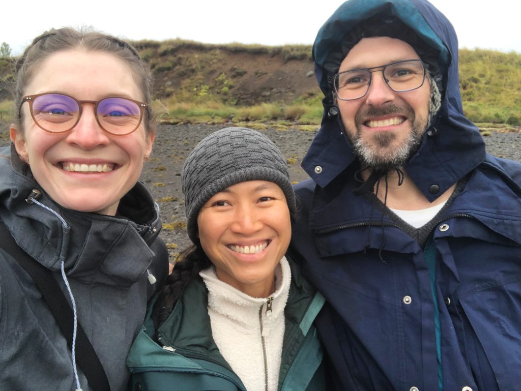 Photograph of three scientists.