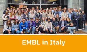Group photo of the 'EMBL in Italy' event participants