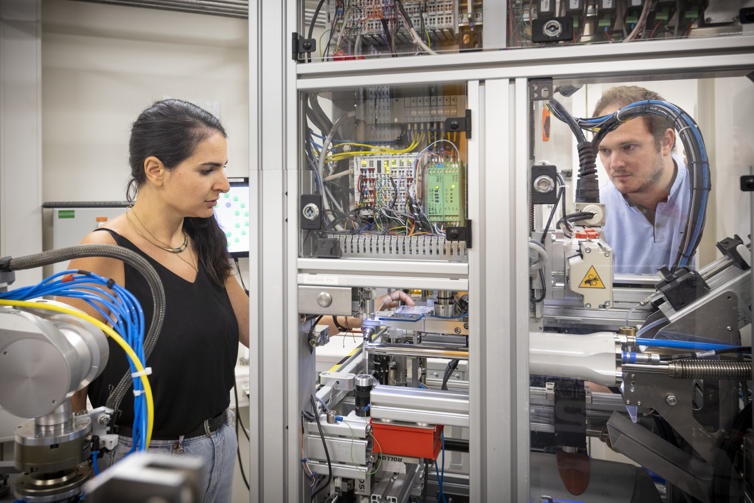 Two scientists in a laboratory