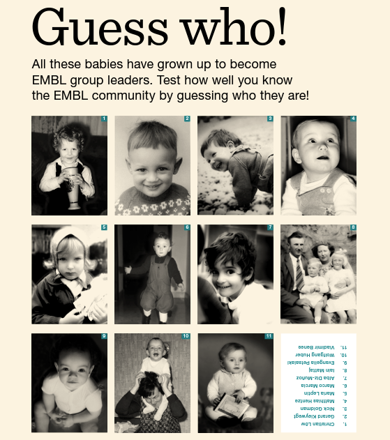 EMBLetc. clipping titled "Guess who!"