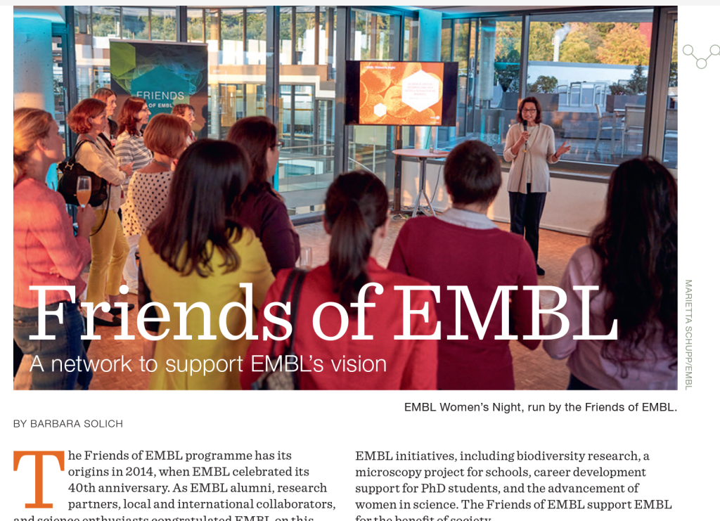 EMBLetc. clipping titled "Friends of EMBL"