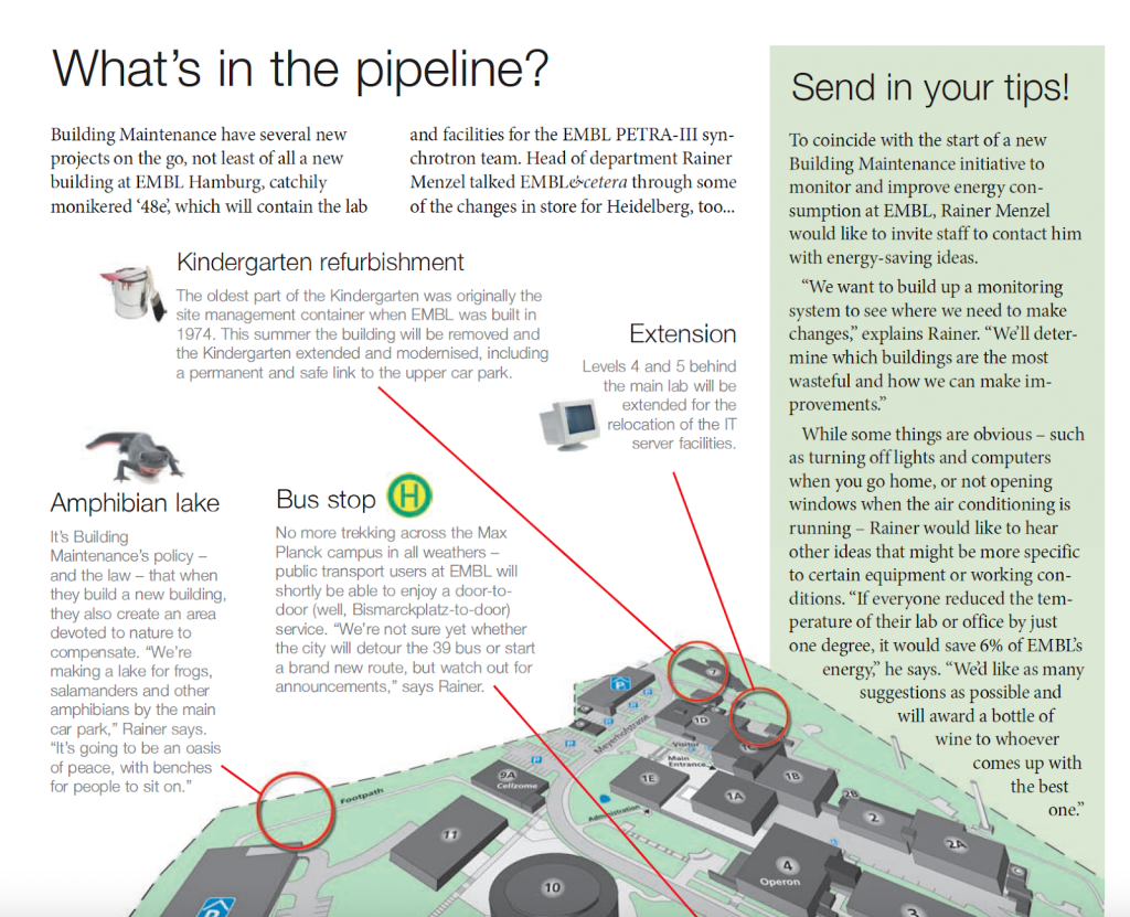 EMBLetc. clipping titled "What's in the pipeline?"