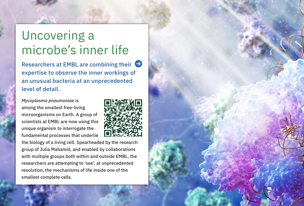 EMBLetc. clipping titled "Uncovering a microbe's inner life"