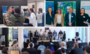 Collage of images showing participants at an event.