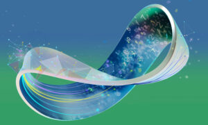 Blue-green loop with numbers, symbolising AI research at EMBL