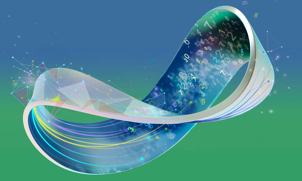 Blue-green loop with numbers, symbolising AI research at EMBL